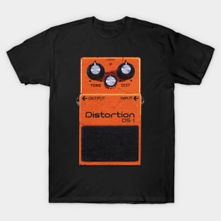 Distortion FX Pedal - Risograph Print Design T-Shirt